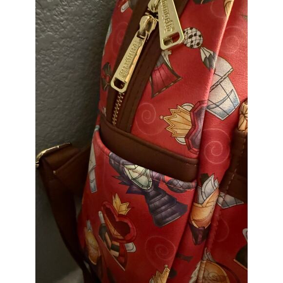 Loungefly Disney Villains Perfume Bottles Mini Red Backpack  display picture 3